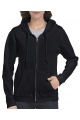 Gildan Ladies Full Zip Hood. Sweat (GIL18600) 271g - Zdjęcie