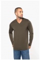 Kariban Men's Long Sleeve V-Neck T (KA358) - Photo