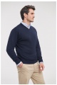 Russell Men's V Neck Knitted Pullover (R-710M) - Zdjęcie