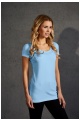 T-shirt damski z dekoltem V Promodoro Women’s Slim Fit V-Neck-T Long (P-3087) - Zdjęcie